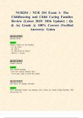 NUR254 &sol; NUR 254 Exams 1&colon; The Childbearing and Child Caring Families &lpar;Latest 2025&sol; 2026 Updates STUDY BUNDLE WITH COMPLETE SOLUTIONS&rpar; &vert; Qs & As&vert; Grade A&vert; 100&percnt; Correct &lpar;Verified Answers&rpar;- Galen