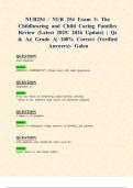 NUR254 &sol; NUR 254 Exams 3&colon; The Childbearing and Child Caring Families &lpar;Latest 2025&sol; 2026 Updates STUDY BUNDLE WITH COMPLETE SOLUTIONS&rpar; &vert; Qs & As&vert; Grade A&vert; 100&percnt; Correct &lpar;Verified Answers&rpar;- Galen