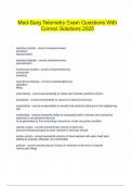  Med-Surg Telemetry Exam Questions With Correct Solutions 2025