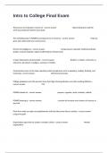 Intro to College Final Exam Practice Questions With 100&percnt; Verified Answers&period;