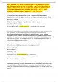 PSYCHIATRIC TECHNICIAN PHARMACOLOGY BOARD EXAM REVIEW QUESTIONS AND ANSWERS UPDATED 2024&sol;2025 A COMPLETE EXAM SOLUTION ALL ANSWERS GET IT 100&percnt; CORRECT VERIFIED BEST RATED A&plus; FOR SUCCESS
