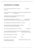 Introduction to College Real Exam Questions With Correct Detailed Answers 100&percnt; Verified&period;