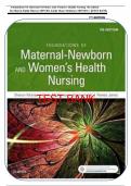 Foundations Of Maternal-Newborn And Women's Health Nursing 7th Edition            By Sharon Smith Murray MSN RN &comma;Emily Slone Mckinney MSN RN C &vert;&vert;TEST BANK