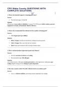 CPO Wake County QUESTIONS WITH COMPLETE SOLUTIONS