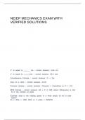 NEIEP MECHANICS EXAM WITH VERIFIED SOLUTIONS