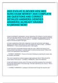 2025 EVOLVE ELSEVIER HESI MED  SURG EXAM NEWEST 2025 COMPLETE  200 QUESTIONS AND CORRECT  DETAILED ANSWERS &lpar;VERIFIED  ANSWERS&rpar; &vert;ALREADY GRADED  A&plus;&vert;&vert;BRAND NEW&excl;&excl;