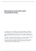 Mechanics Exam with 100&percnt; guarantee pass