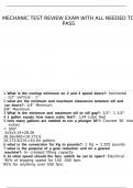 mechanic test review exam with all needed to pass