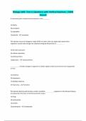 Biology 1402- Test 1&vert; Questions with Verified Solutions &vert; 100&percnt; Correct