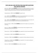 FOOT AND NAIL CARE CERTIFICATION EXAM PREP QUESTIONS AND VERIFIED ANSWERS