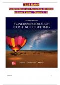 Test Bank - for Fundamentals of Cost Accounting&comma; 7th Edition by Lanen&comma; All Chapters 1-18&vert;Complete Guide A&plus;