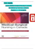 Test Bank For Lewis's Medical Surgical Nursing in Canada 5th Edition by Jane Tyerman&comma; Shelley Cobbett &vert; &vert; &vert;Chapter 1-72 &vert; Complete Questions and Answers A&plus;