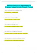 Medical Gas Class Questions and Answers Latest Update Already Passed