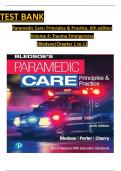TEST BANK Paramedic Care&colon; Principles Practice&comma; 6th edition Volume 4&colon; Trauma Emergencies&lpar;Bledsoe&rpar; All 1-11 Chapters Covered &comma;Latest Edition