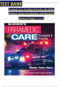 TEST BANK For Paramedic Care&colon; Principles & Practice&comma; 6th edition Volume 5 by Bledsoe&comma; All 1-16 Chapters Covered &comma;Latest Edition