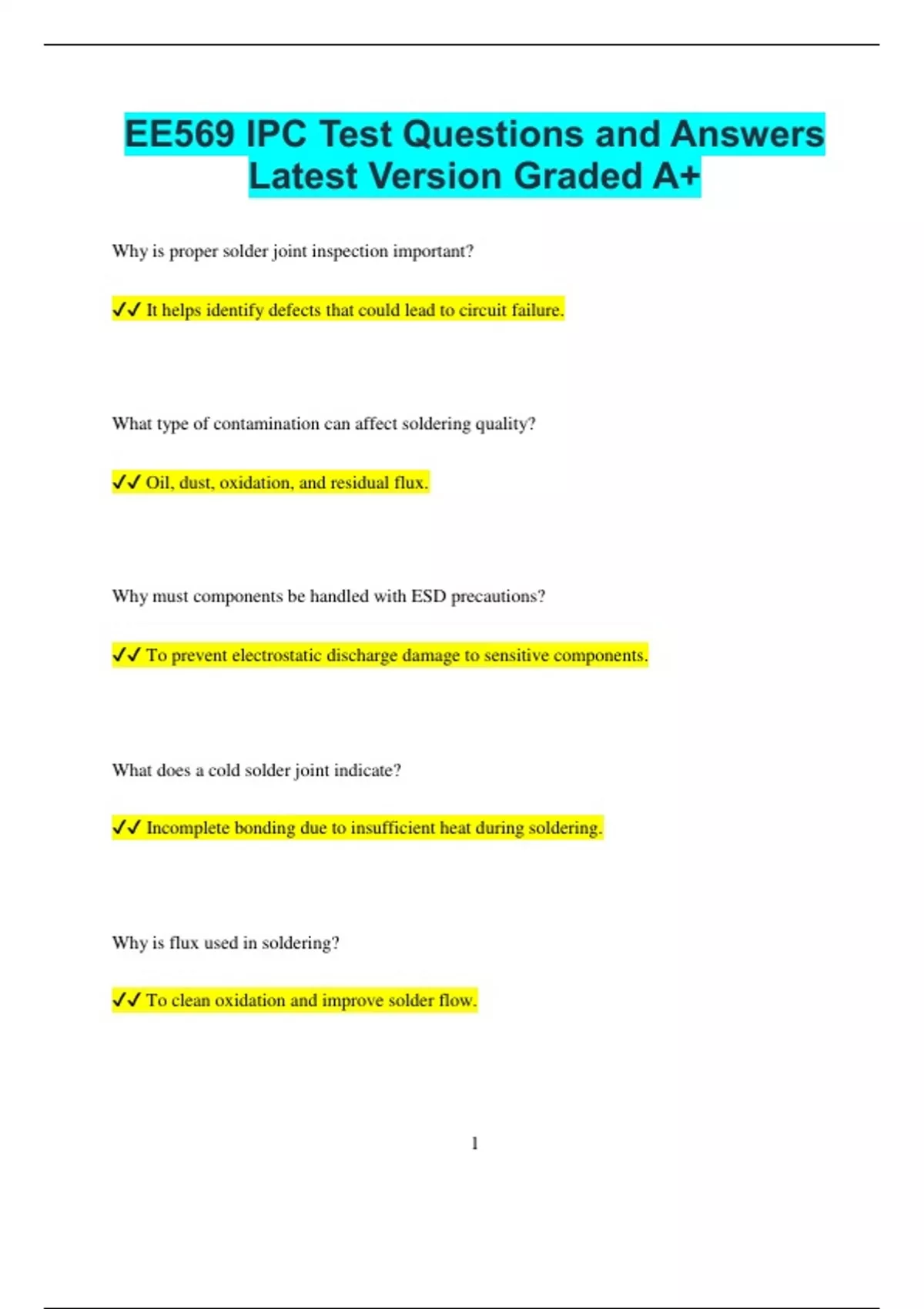 EE569 IPC Test Questions and Answers Latest Version Graded A+ - EE569 ...