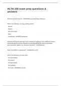 HLTH 230 exam prep questions & answers
