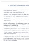 Ny Independent General Adjuster Practice Exam