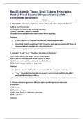 RealEstateU&colon; Texas Real Estate Principles Part 1 Final Exam&vert; 90 questions&vert; with complete solutions