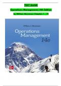  TEST BANK for Operations Management&comma; 14th Editionby William J Stevenson Chapters 1 - 19