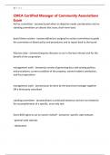 CMCA Certified Manager of Community Associations Exam
