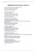 Multidimensional Care 1 Exam 1