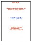 Test Bank for Discovering the Humanities&comma; 4th Edition by Sayre &lpar;All Chapters included&rpar;