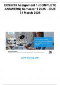 ECS3703 Assignment 1 &lpar;COMPLETE ANSWERS&rpar; Semester 1 2025 - DUE 31 March 2025