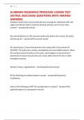 ALABAMA INSURANCE PRODUCER LICENSE TEST &lpar;ACTAUL 2025&sol;2026&rpar; QUESTIONS WITH VERIFIED ANSWERS