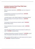 Louisiana Insurance Exam Prep &lpar;Title&rpar; Exam  Questions And Answers