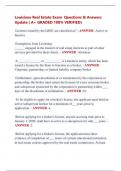 Louisiana Real Estate Exam  Questions & Answers  Update &lpar; A&plus; GRADED 100&percnt; VERIFIED&rpar;