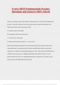 Evolve HESI Fundamentals Practice  Questions and Answers 100&percnt; Solved