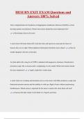 HESI RN EXIT EXAM Questions and  Answers 100&percnt; Solved
