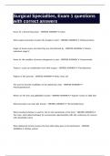 Surgical Specialties&comma; Exam 1 questions with correct answers