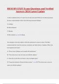 HESI RN EXIT Exam Questions and Verified  Answers 2024 Latest Update