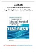 TEST BANK FOR Brunner & Suddarth's Textbook of Medical-Surgical Nursing  Fifteenth&comma; North American Edition by Dr&period; Janice L Hinkle &comma; Kerry H&period; Cheever ISBN&colon;978-1975161033 ALL CHAPTERS COVERED COMPLETE GUIDE A&plus; GRADE ASSURED&excl;&excl;&excl;&excl;&excl;&excl;LATEST UPDATE&excl;&excl;&excl;&excl;&excl;&excl;&excl; 