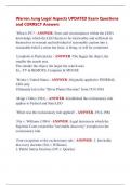 Warren Jung Legal Aspects UPDATED Exam Questions  and CORRECT Answers