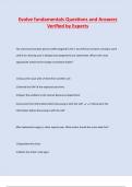 Evolve fundamentals Questions and Answers  Verified by Experts