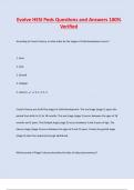 Evolve HESI Peds Questions and Answers 100&percnt;  Verified