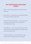 HESI &sol; Evolve Questions with Complete  Solutions