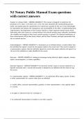 NJ Notary Public Manual Exam questions with correct answers&period;