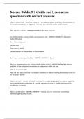 Notary Public NJ Guide and Laws exam questions with correct answers&period;