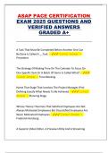 ASAP PACE CERTIFICATION  EXAM 2025 QUESTIONS AND  VERIFIED ANSWERS  GRADED A&plus;