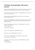 NJ Notary Exam questions with correct answers&period;