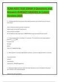 TCAR-POST TEST Real Exam Questions and Correct Answers Latest Update Already Graded A&plus;