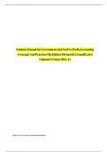 Solution Manual for Government And Not For Profit Accounting Concepts And Practices 9th Edition Michael H&period; Granof&vert;Latest Updated Version 2025 &period; A&plus;