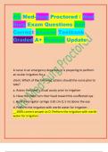 Ati Med-Surg Proctored &sol; Med  Surg Exam Questions And  Correct Answer Testbank  Graded A&plus; Newest Update          A nurse in an emergency department is preparing to perform  an ocular irrigation for a  client&period; Which of the following actions should the nurs
