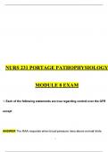 NURS 231 Portage Pathophysiology module 8 Exam renal System Questions and Answers Latest &lpar;2024 &sol; 2025&rpar; &lpar;Verified Answers&rpar;