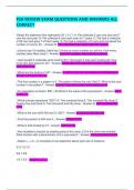 FSA REVIEW EXAM QUESTIONS AND ANSWERS ALL CORRECT