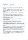 Med surg 2-Exam 1 with 100&percnt; correct answers 2025